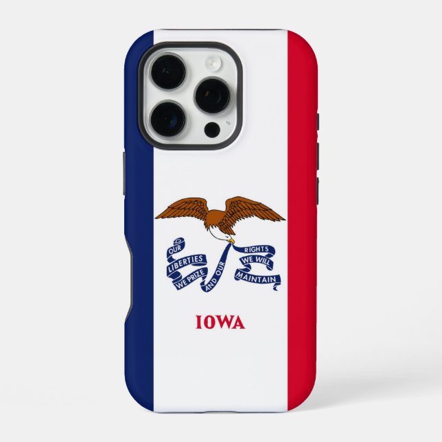 Apple iPhone 16 Pro Case-Mate, Iowa flag Case (Back)