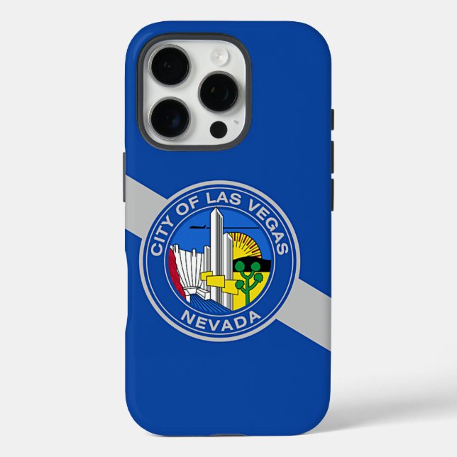 Apple iPhone 16 Pro Case-Mate, Las Vegas City flag Case-Mate iPhone Case (Back)