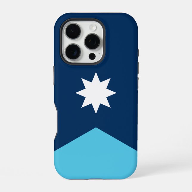 Apple iPhone 16 Pro Case-Mate, Minnesota flag Case (Back)