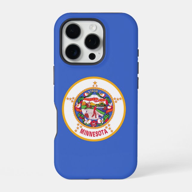 Apple iPhone 16 Pro Case-Mate, Minnesota flag Case (Back)
