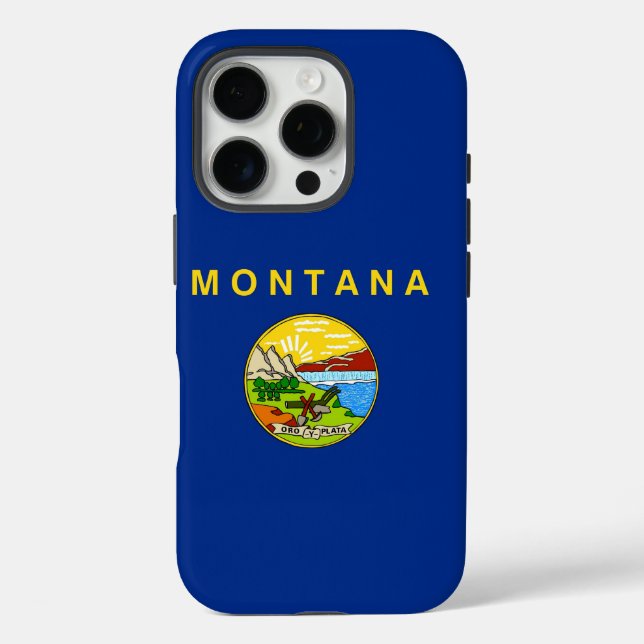 Apple iPhone 16 Pro Case-Mate, Montana flag Case-Mate iPhone Case (Back)