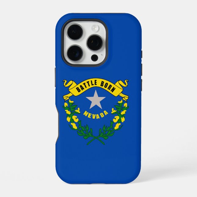Apple iPhone 16 Pro Case-Mate, Nevada flag Case (Back)