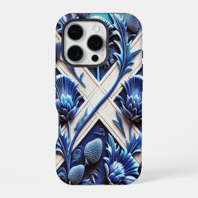 Apple iPhone 16 Pro Case-Mate, Scottish Thistles Case (Back)