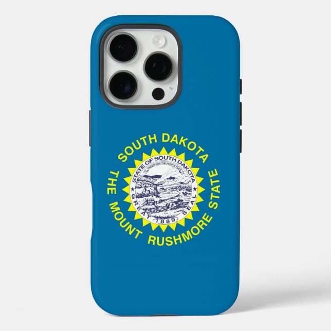 Apple iPhone 16 Pro Case-Mate, South Dakota flag Case-Mate iPhone Case (Back)