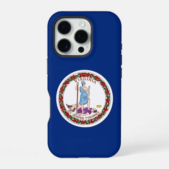Apple iPhone 16 Pro Case, Virginia State flag Case (Back)