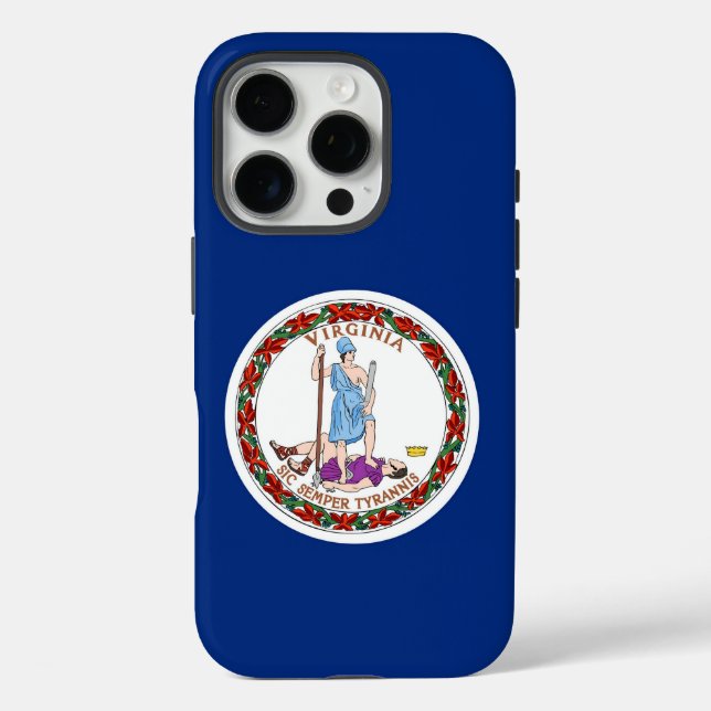 Apple iPhone 16 Pro Case, Virginia State flag Case-Mate iPhone Case (Back)