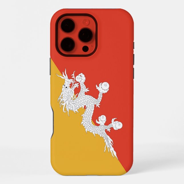Apple iPhone 16 Pro Max Case, Bhutan flag Case (Back)