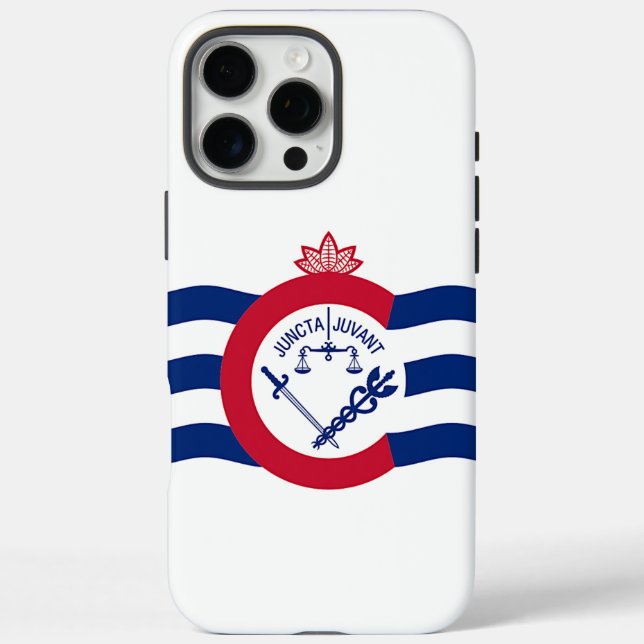 Apple iPhone 16 Pro Max Case, Cincinnati flag Case-Mate iPhone Case (Back)