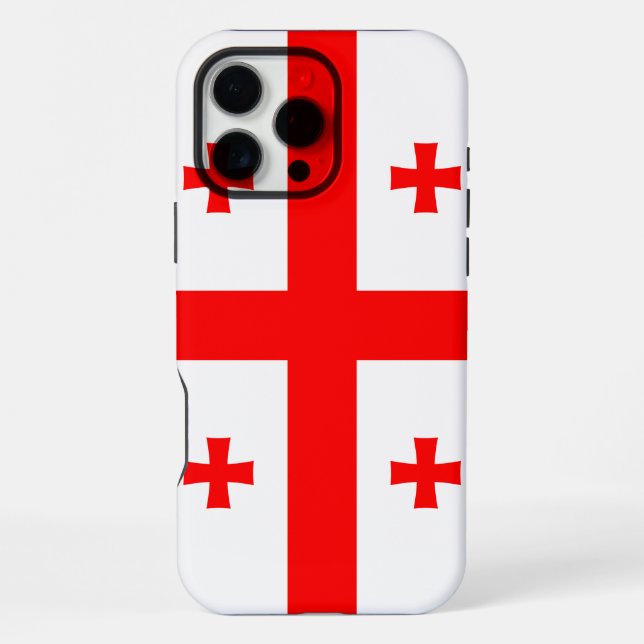 Apple iPhone 16 Pro Max Case, Georgia flag Case (Back)