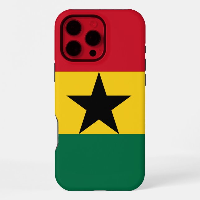 Apple iPhone 16 Pro Max Case, Ghana flag Case (Back)