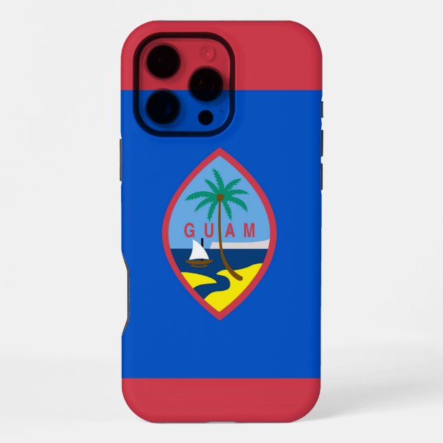 Apple iPhone 16 Pro Max Case, Guam flag Case (Back)