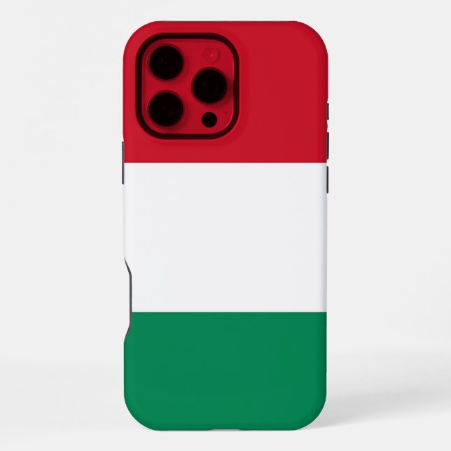 Apple iPhone 16 Pro Max Case, Hungary flag Case (Back)