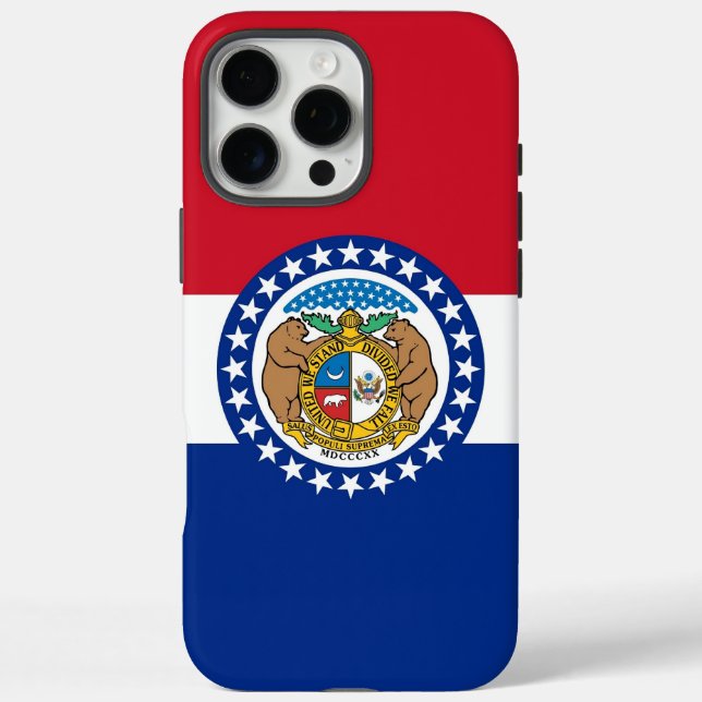 Apple iPhone 16 Pro Max Case, Missouri flag Case-Mate iPhone Case (Back)