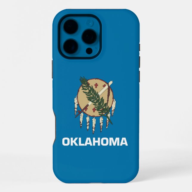 Apple iPhone 16 Pro Max Case, Oklahoma flag Case (Back)