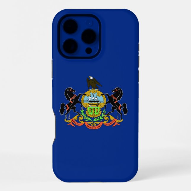 Apple iPhone 16 Pro Max Case, Pennsylvania flag Case (Back)