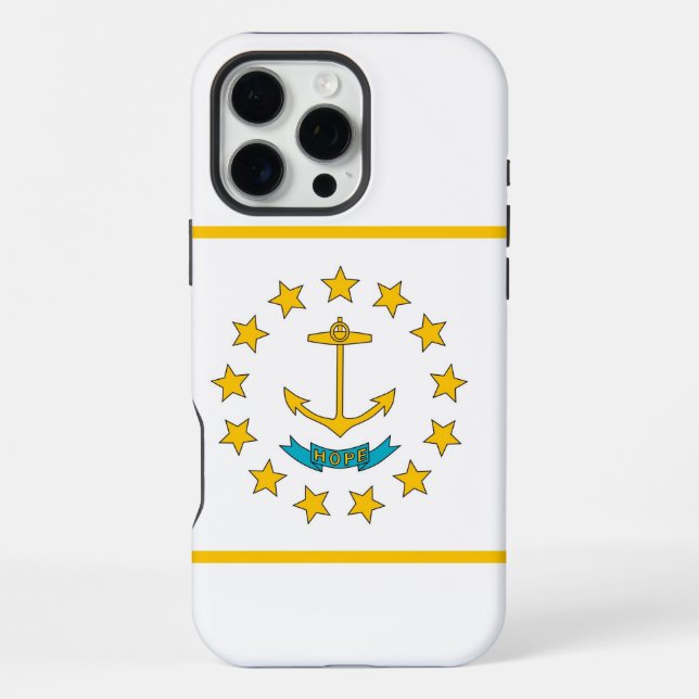 Apple iPhone 16 Pro Max Case, Rhode Island flag Case (Back)