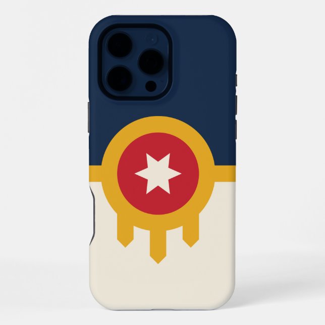 Apple iPhone 16 Pro Max Case, Tulsa City flag Case (Back)