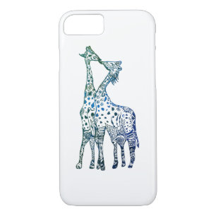 Apple iPhone 8/7, Barely There Giraffes Kiss iPhone 8/7 Case