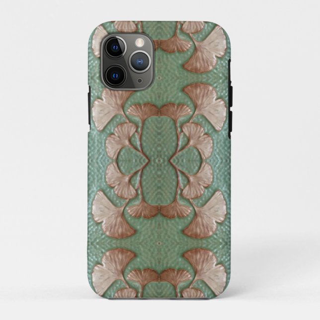  Apple iPhone case with Gingko leaves (Back)