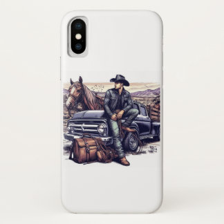 Apple IPhone Customise Case Cowboy with a Pickup 