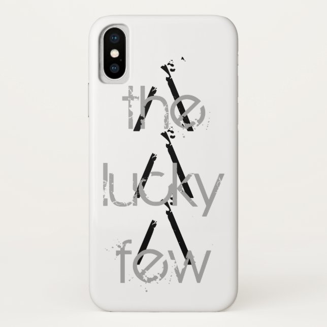 Apple iPhone X, Barely There Phone Case "lucky few (Back)