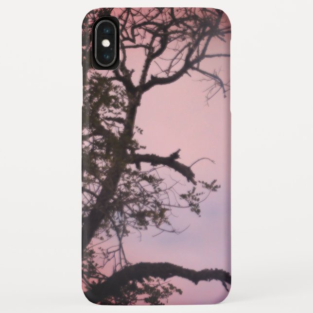 apple iphone x case TREE IN SUNSET DESIGN (Back)