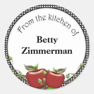 Apple Jar Label Personalised