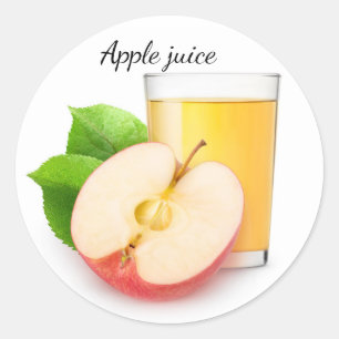 Apple juice classic round sticker
