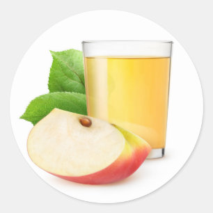 Apple juice classic round sticker
