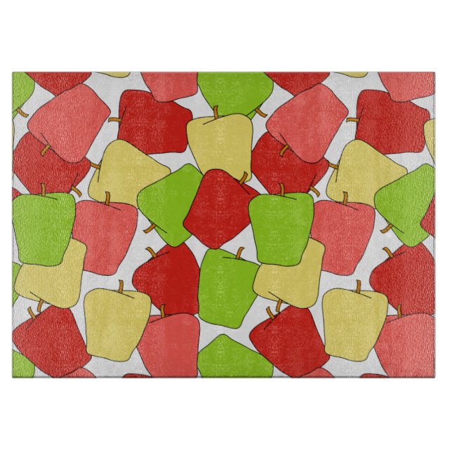 Apple Jumble Pattern Cutting Board (Front)
