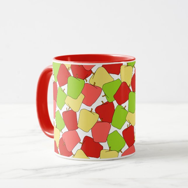 Apple Jumble Pattern Mug (Front Left)