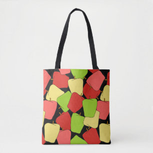 Apple Jumble Pattern Tote Bag