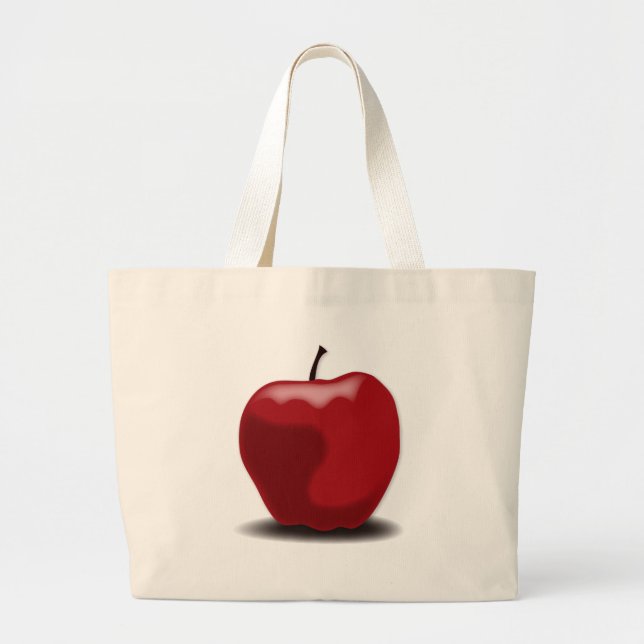 Apple Large Tote Bag (Front)