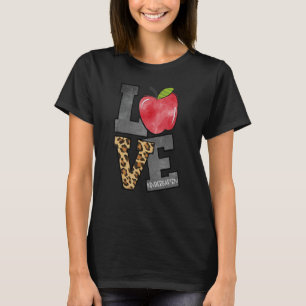 Apple Leopard Love Kindergarten Team Kindergarten T-Shirt
