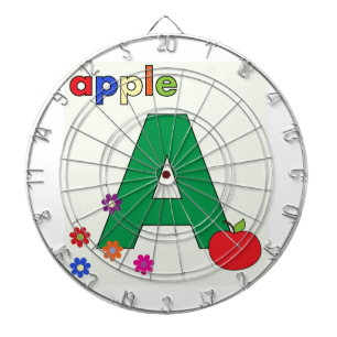 Apple Letter A Dartboard