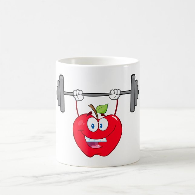 Apple Lifting Weights Fitness Fruit Character  Coffee Mug (Creator Uploaded)