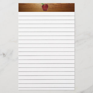 Apple Lined Stationery