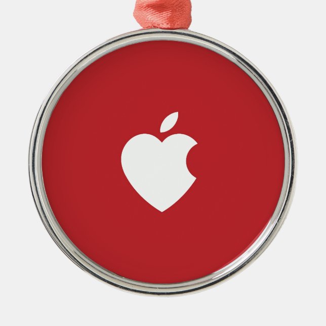 Apple Love Metal Tree Decoration (Front)