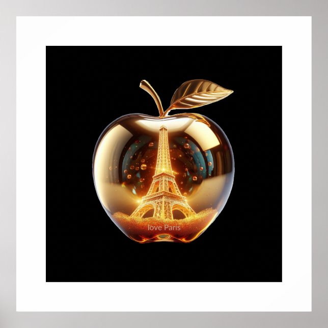 Apple Love Paris Poster (Front)