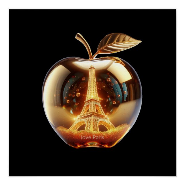 Apple Love Paris Poster (Front)