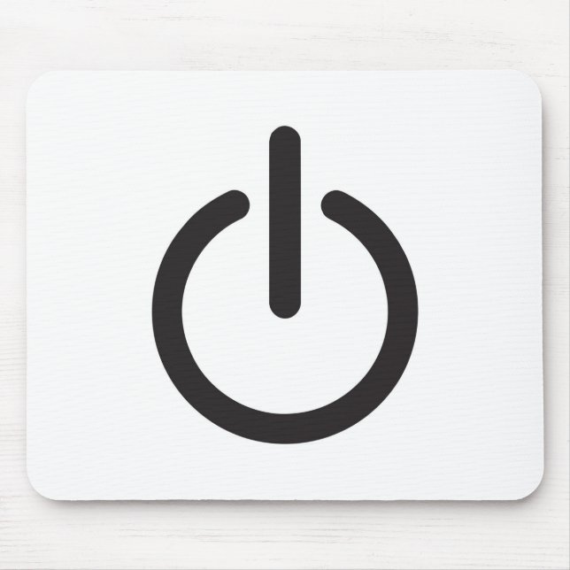 Apple mac Power button Mouse Mat (Front)
