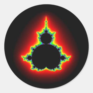 apple male Fraktal fractal Mandelbrot set Classic Round Sticker