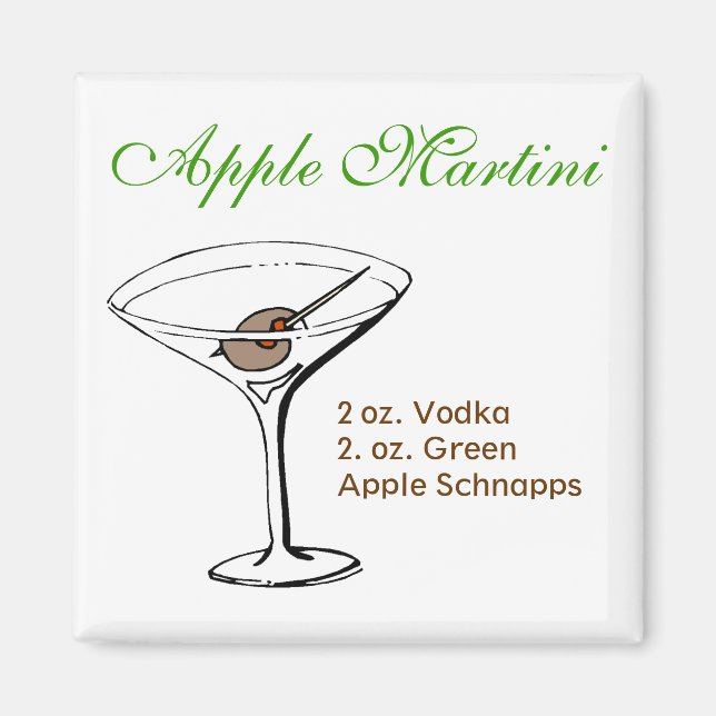 Apple Martini Magnet (Front)
