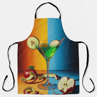 Apple Martini Pop Art Apron