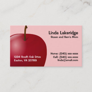 Apple Mummy Contact  Info Card
