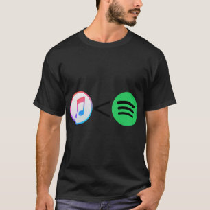 Apple Music&lt;Spotify Sticker T-Shirt