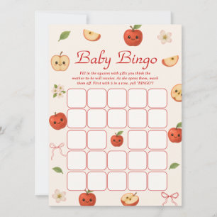 Apple of My Eye Baby Shower Bingo Game Card
