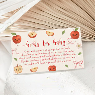 Apple of My Eye Baby Shower Book Request Enclosure Card