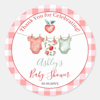 Apple of My Eye Baby Shower Classic Round Sticker