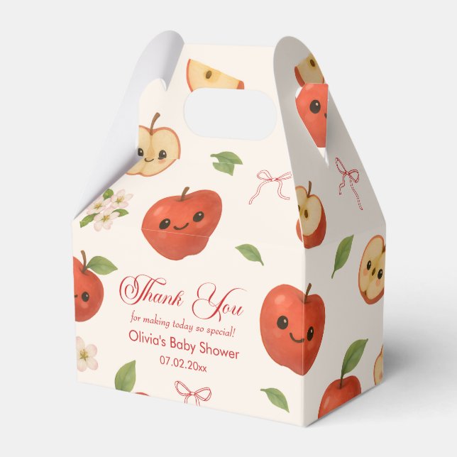 Apple of My Eye Baby Shower Favour Box (Front Side)